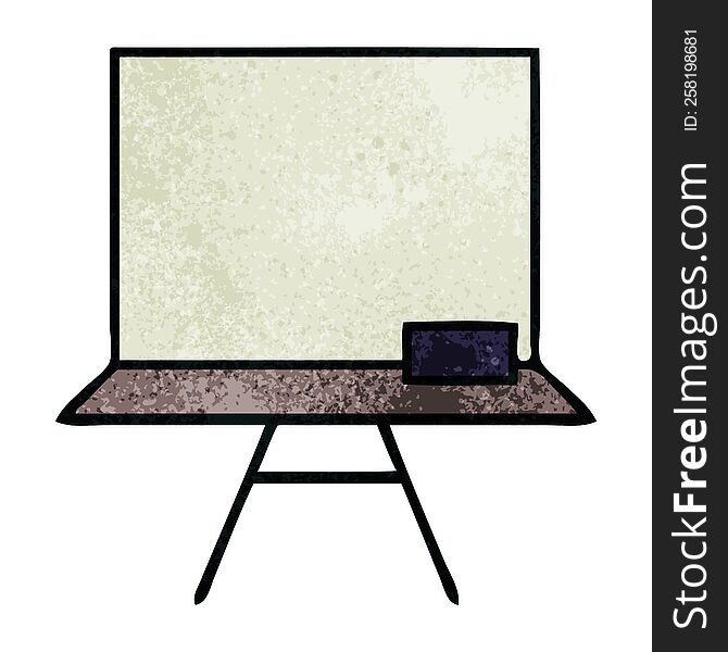 retro grunge texture cartoon white board