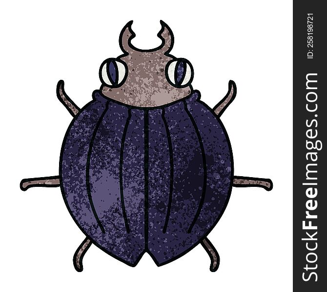 hand drawn quirky cartoon beetle. hand drawn quirky cartoon beetle