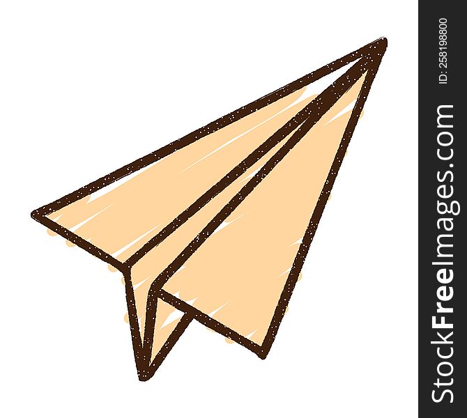 Paper Airplane Chalk Drawing