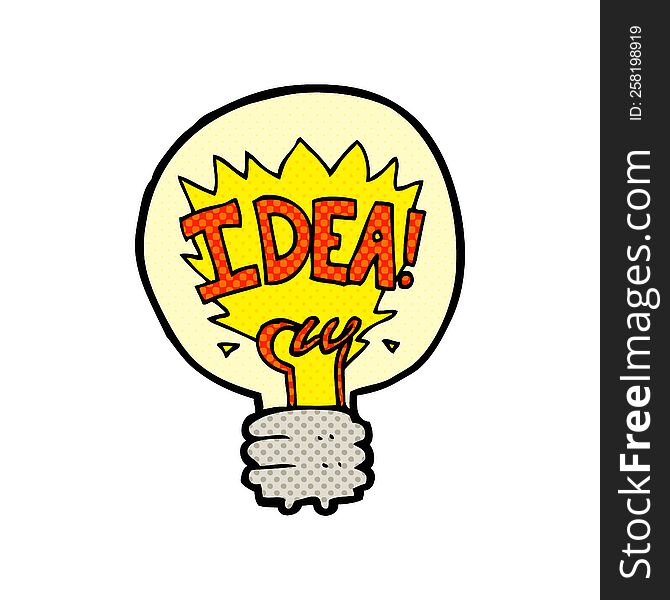 cartoon idea light bulb symbol