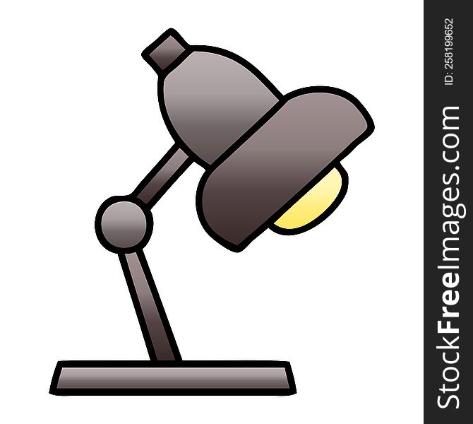 gradient shaded cartoon of a table lamp