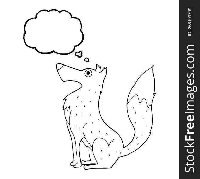 Thought Bubble Cartoon Wolf