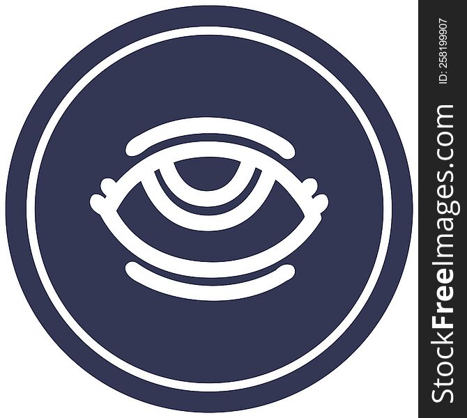 eye symbol circular icon