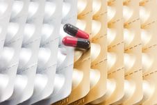 Aluminium Strips Of Medical Pills With Capsules Royalty Free Stock Photos Aluminium Strips Of Medical Pills With Capsules Royalty Free Stock Photos