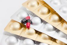 Aluminium Strips Of Medical Pills With Capsules Stock Photo Aluminium Strips Of Medical Pills With Capsules Stock Photo