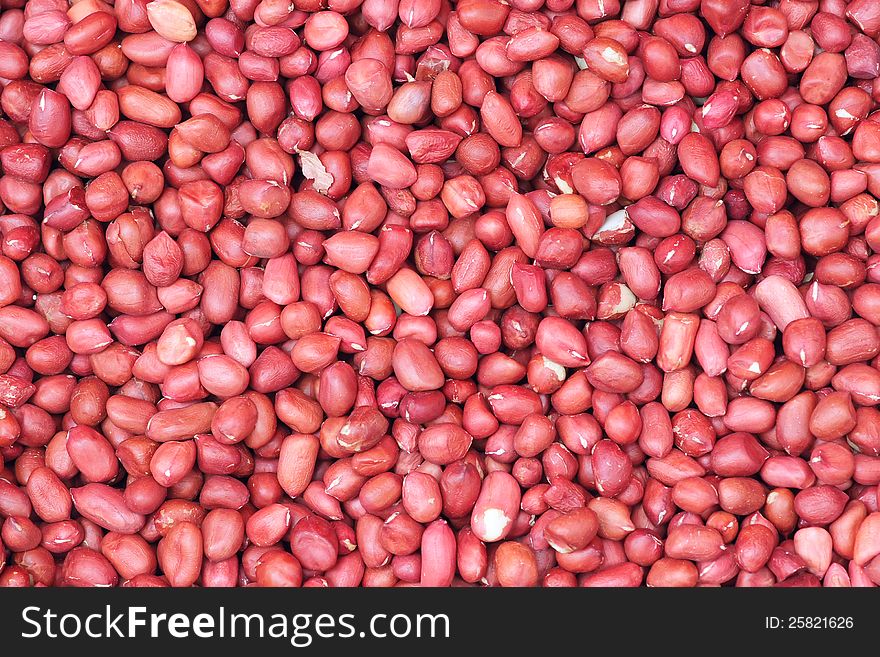 The background of red groundnuts