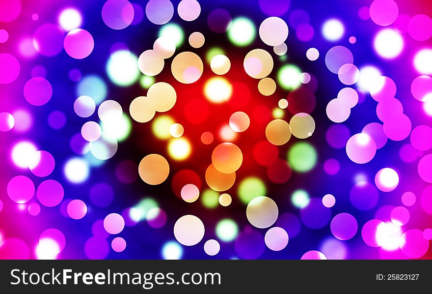 A colorful dots of lights. A colorful dots of lights.