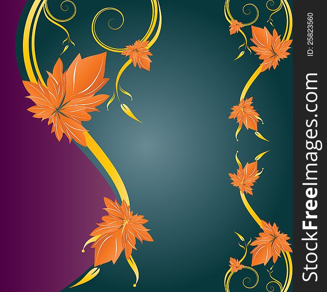 Abstract floral background with space for text. Abstract floral background with space for text