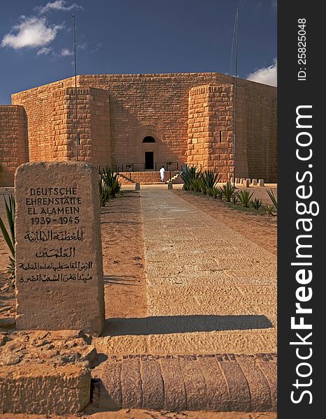 The German War cemetery at El Alamein in the northern Sahara desert of Egypt