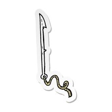 Sticker Of A Cartoon Whaling Harpoon Royalty Free Stock Image