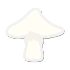 Wild Mushroom Sticker Stock Photography