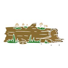 Free Cartoon Doodle Of A Tree Log Royalty Free Stock Photo - 258203695
