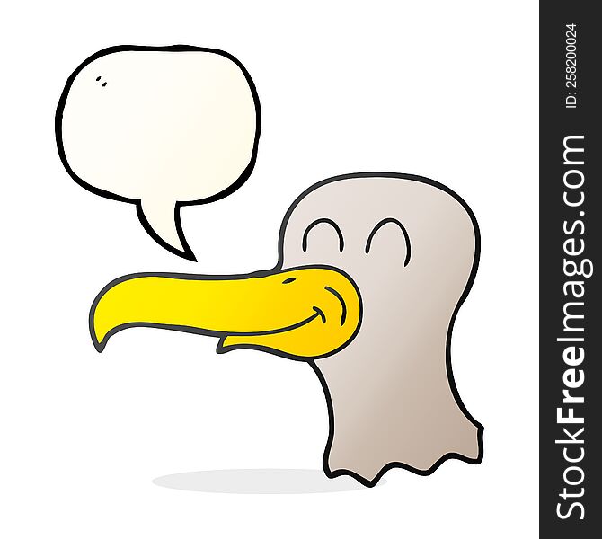 speech bubble cartoon seagull