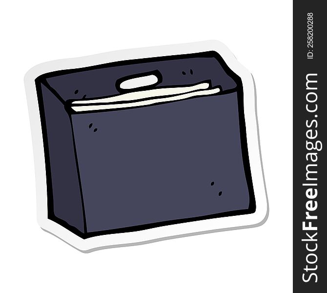 sticker of a cartoon business files