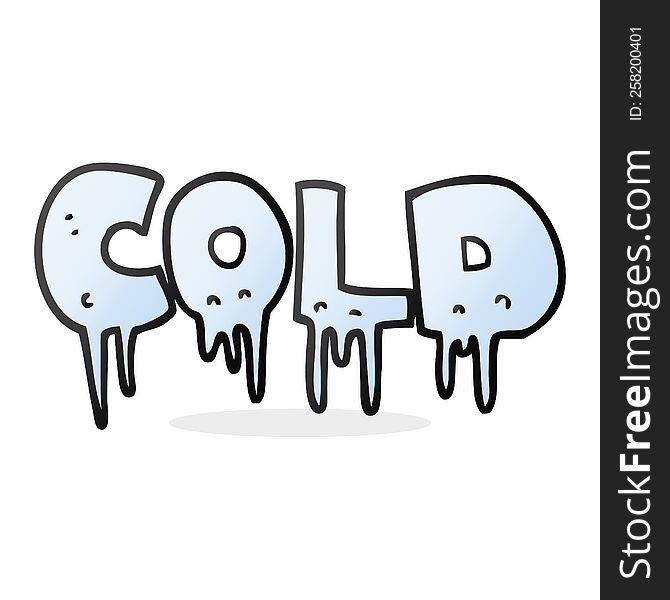 Cartoon Word Cold