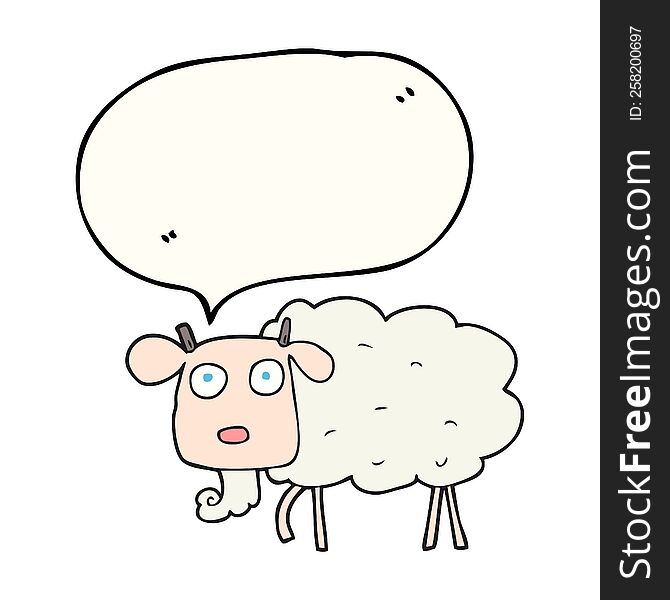 Speech Bubble Cartoon Goat