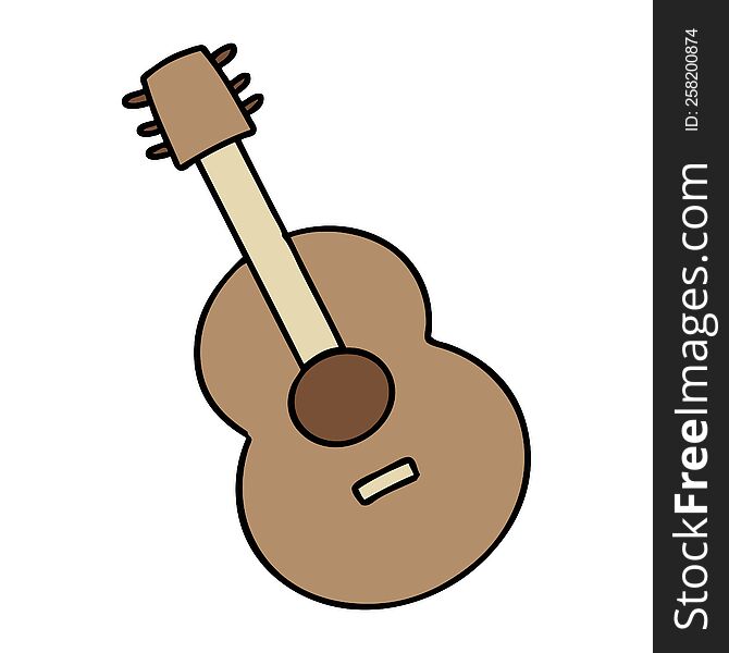 cartoon of an acoustic guitar