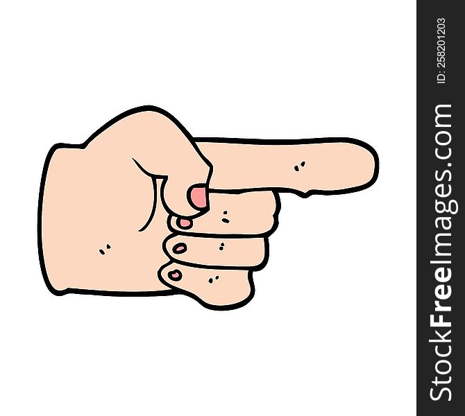 cartoon pointing hand