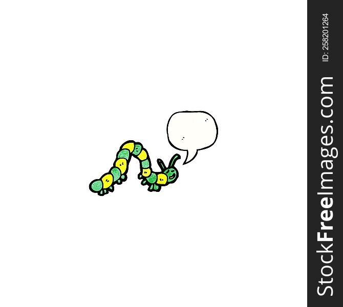 cartoon crawling caterpillar