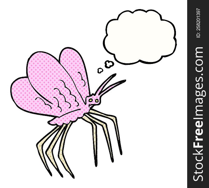 thought bubble cartoon butterfly