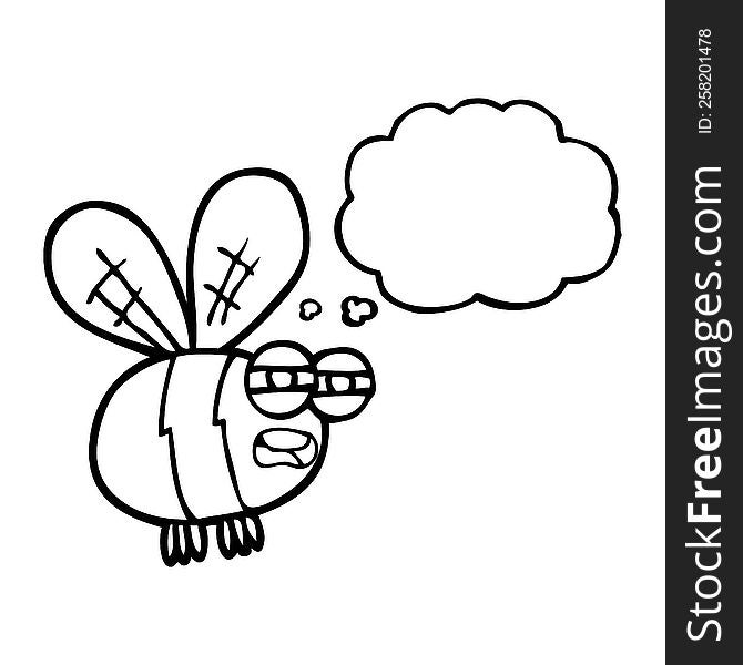 Thought Bubble Cartoon Bee