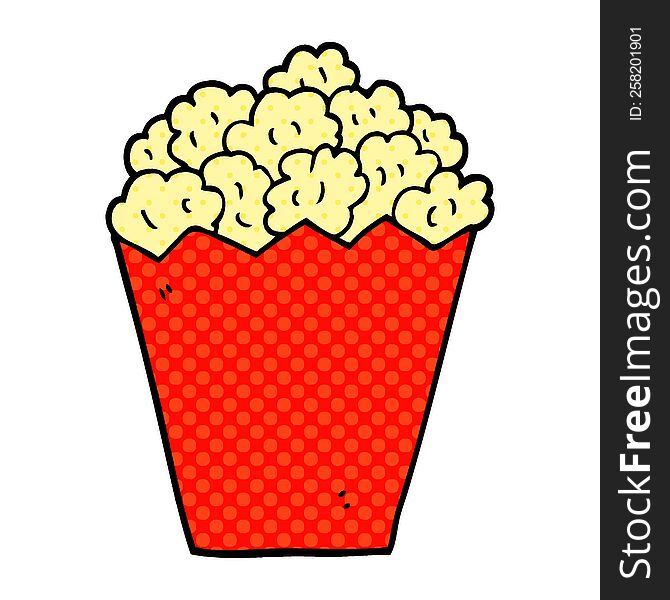 Cartoon Doodle Cinema Popcorn