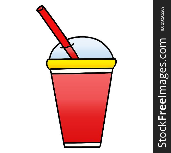 gradient shaded quirky cartoon soft drink. gradient shaded quirky cartoon soft drink