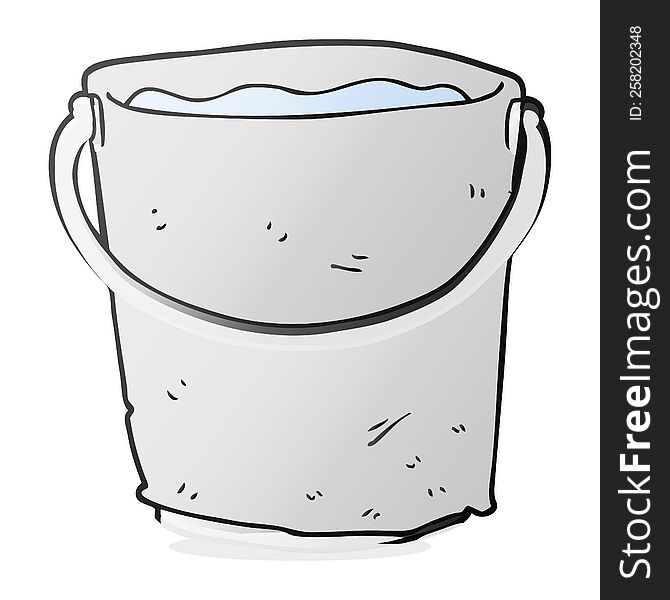 Cartoon Bucket Of Water
