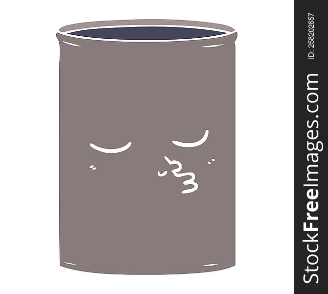 Flat Color Style Cartoon Barrel Of Oil