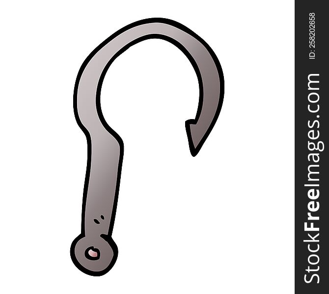 Cartoon Doodle Fish Hook