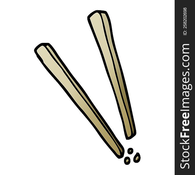 Cartoon Doodle Wooden Chopsticks