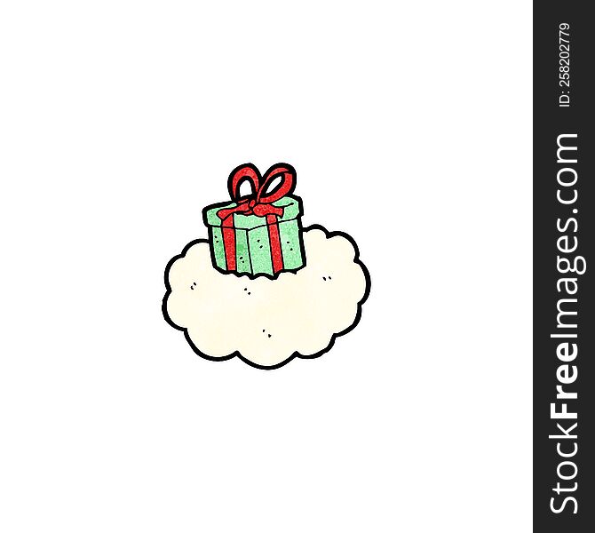 christmas present on cloud