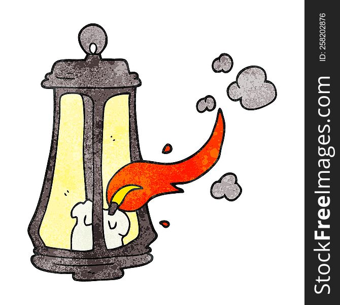 freehand textured cartoon spooky lantern