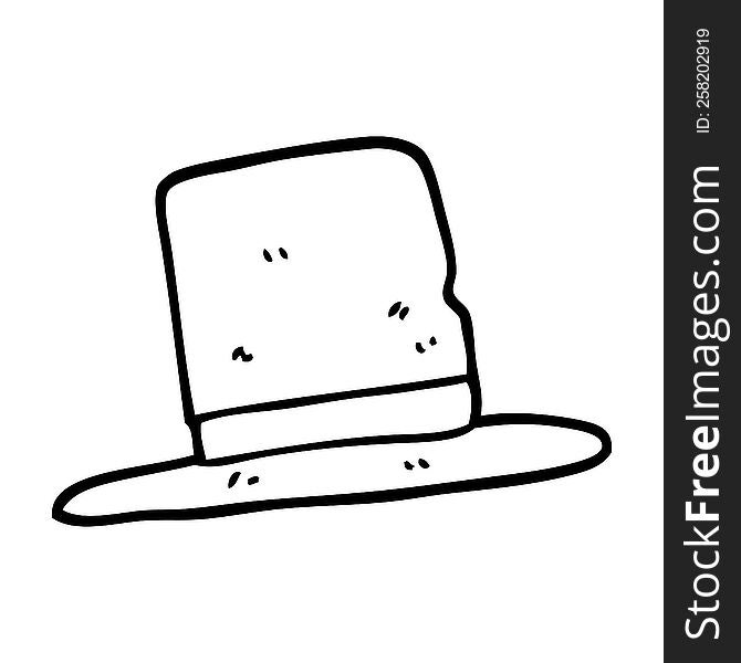 Black And White Cartoon Top Hat