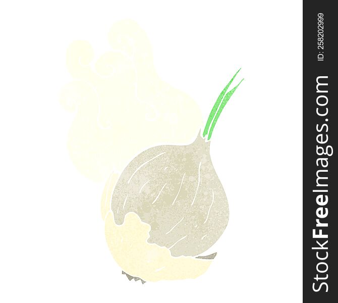 Retro Cartoon Garlic