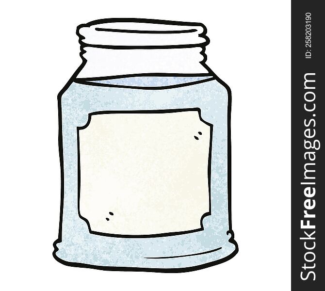 cartoon doodle candle in jar