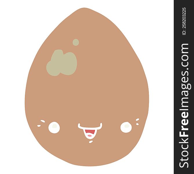 flat color style cartoon egg