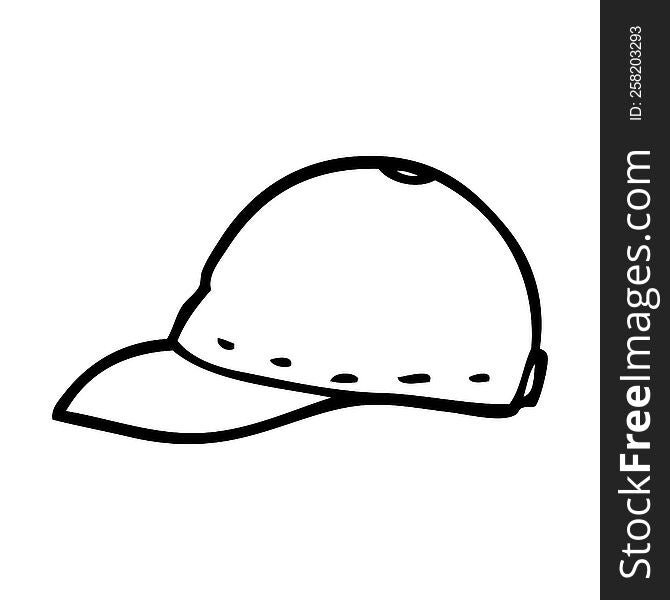 line drawing cartoon cap