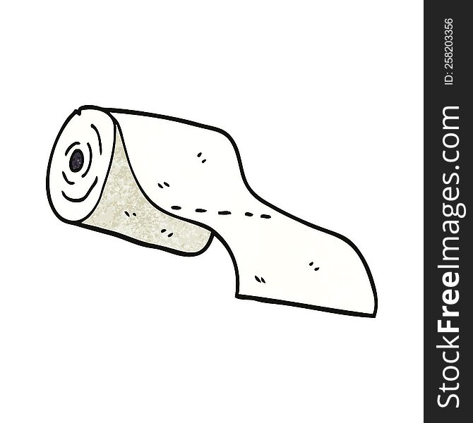 cartoon doodle toilet roll