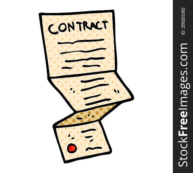 Cartoon Doodle Complicated Contract