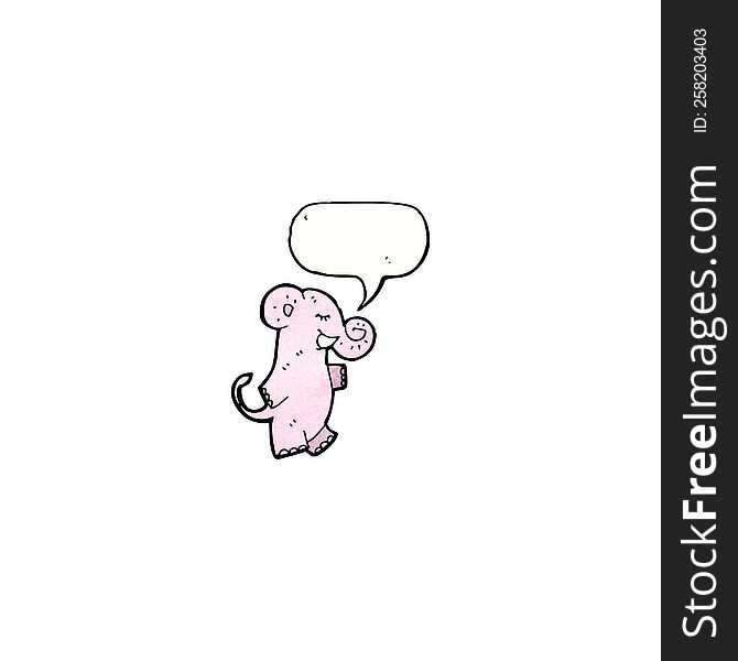 Cartoon Pink Elephant