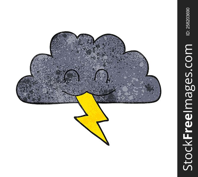 Textured Cartoon Storm Cloud