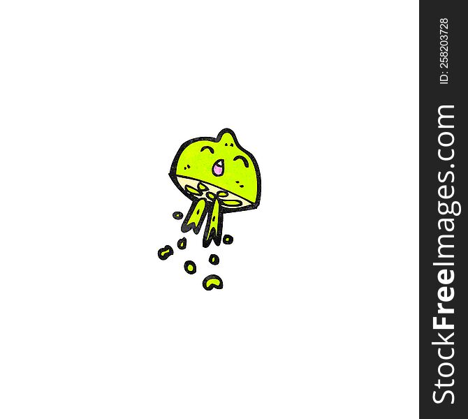 cartoon squirting lime