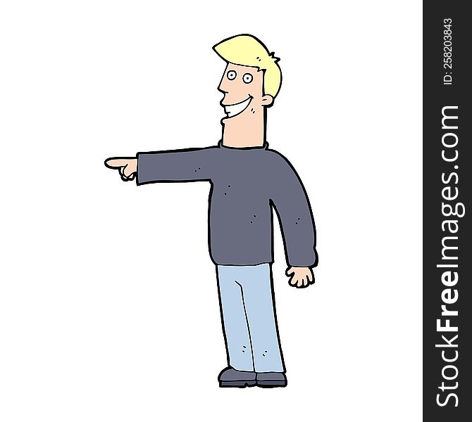 cartoon pointing man