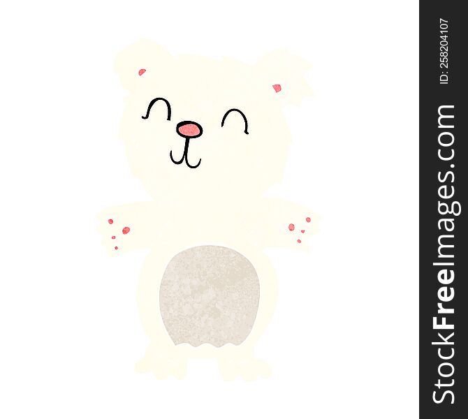 cartoon cute polar bear cub