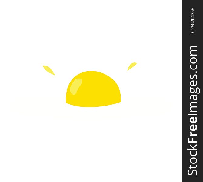 Quirky Hand Drawn Cartoon Fried Egg