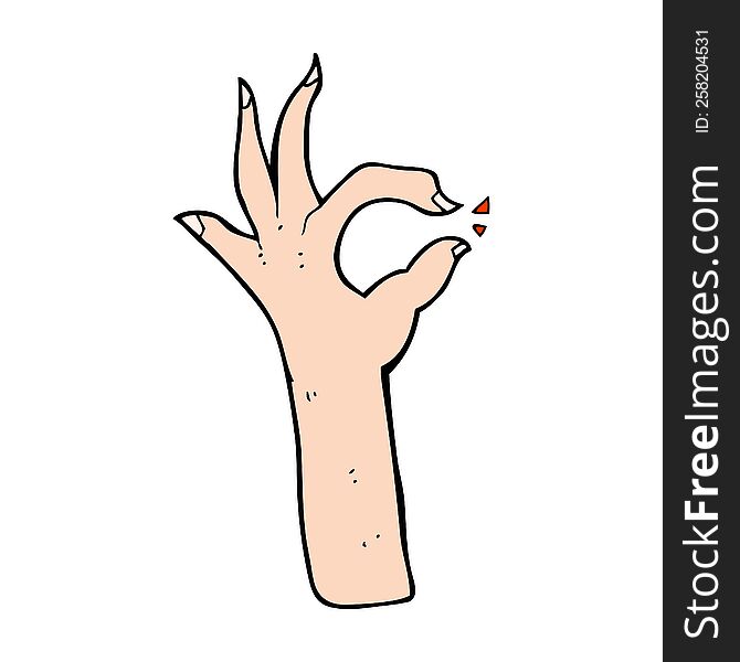cartoon most excellent hand gesture