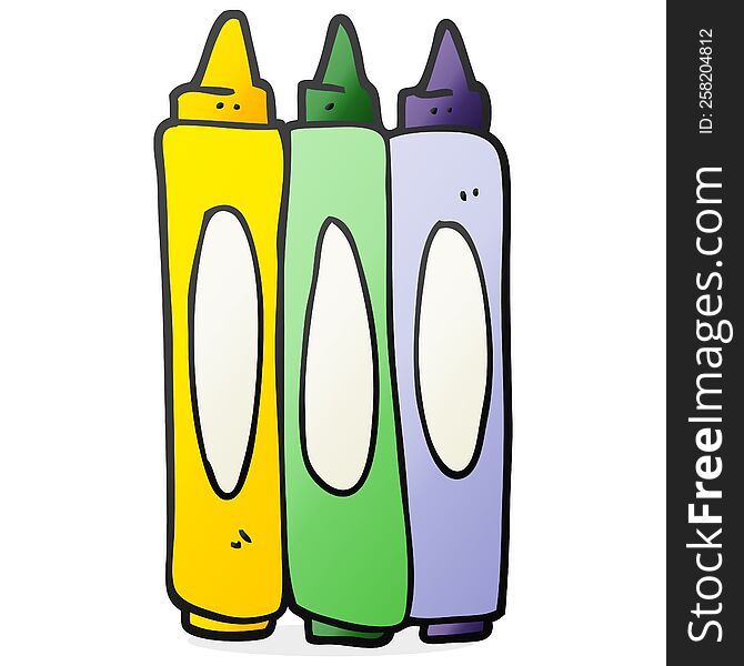 cartoon crayons