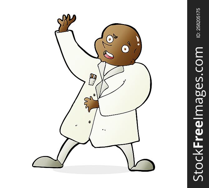 cartoon mad scientist