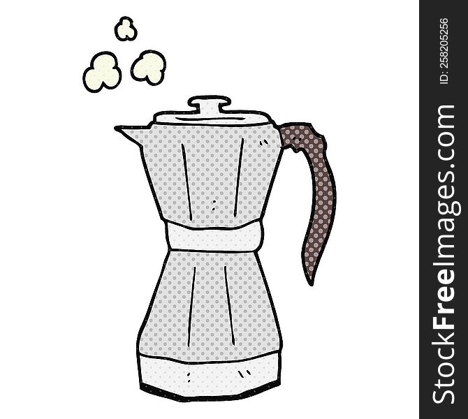 Cartoon Stovetop Espresso Maker
